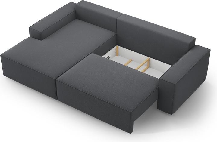 Actual product image Micadoni Left Corner Sofa With Bed Function And Box, "Jodie", 3 Seats, 246x151x86 Made in Europe (Corner sofa)