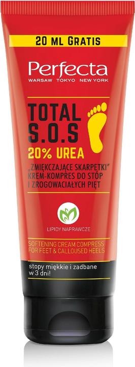 Actual product image Perfecta - Total S.O.S 20% Urea softening socks cream-complex for feet and keratinised heels 120ml (Foot deodorant & powder, 120 ml)