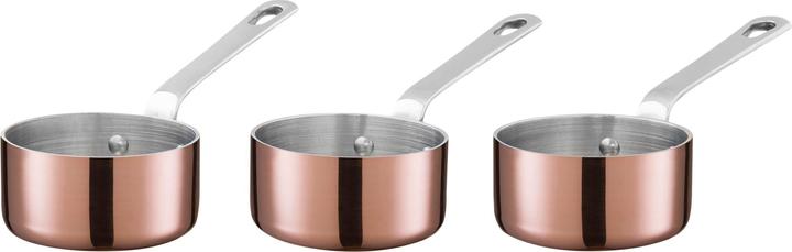 Produktbild Scanpan 3er-Set Kasserollen Maitre mit Schieferplatte (6 cm, Stielkasserolle, Kupfer, Edelstahl)
