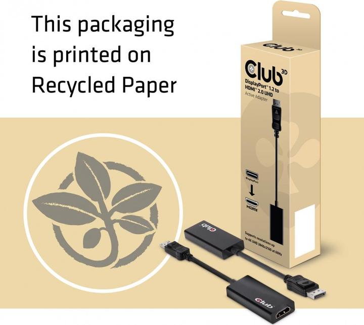 Produktbild Club 3D Aktiver DisplayPort zu (HDMI, 15 cm)
