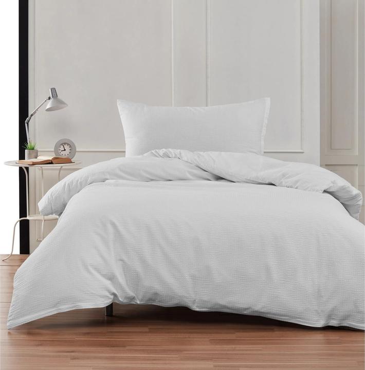 Produktbild Flair Seersucker Uni (Bettwäsche Set, 65 x 100 cm, 160 x 210 cm)