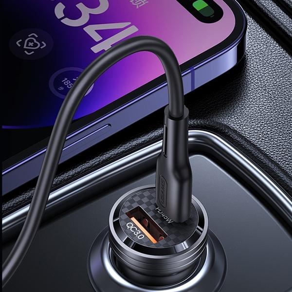 Image du produit Usams Ład. sam. C35 USB+USB-C 45W Fast Charge fioletowy/purple CC175CC02 (US-CC175)