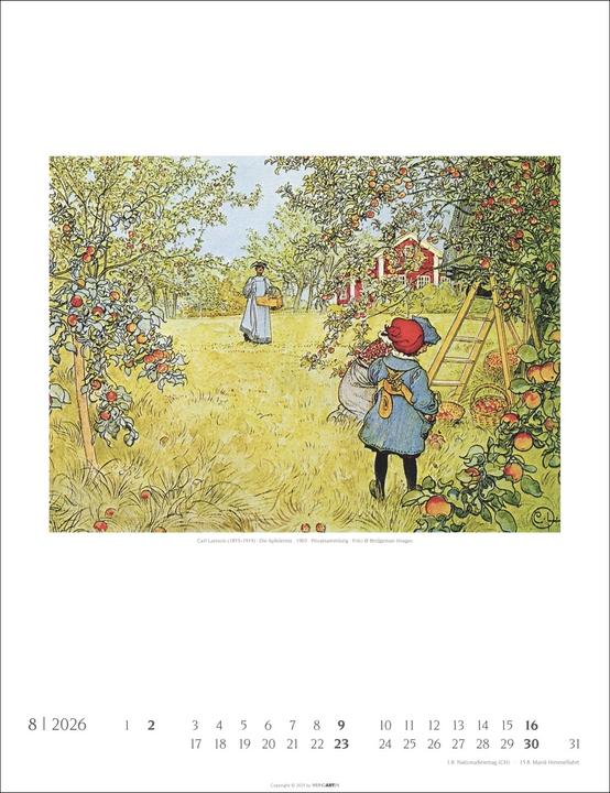 Produktbild Carl Larsson Kalender 2026 (30 x 39 cm, Deutsch)