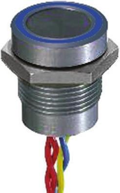Produktbild APEM Taster vandalensicher 16mm LED 5V blau