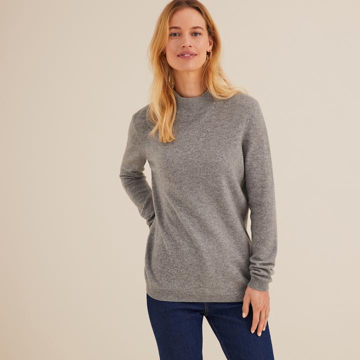 Actual product image Anne Weyburn Stand-up collar jumper (42)