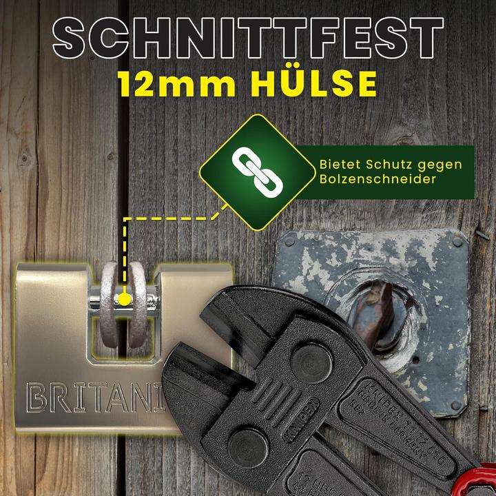 Produktbild Britanium Hochsicherheits-Vorhängeschloss BRP/74