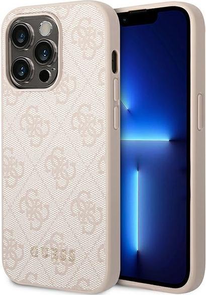 Produktbild Guess GUHCP14LG4GFPI iPhone 14 Pro 6,1" różowy/pink hard case 4G Metal Gold Logo (Apple iPhone 14 Pro)