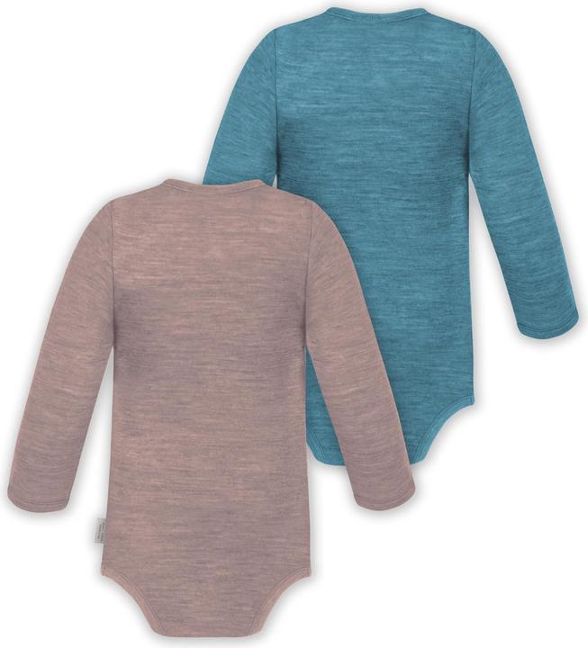 Immagine prodotto Normani Set di 2 tutine avvolgenti unisex per bambini a maniche lunghe in lana merino - 9351 (74)