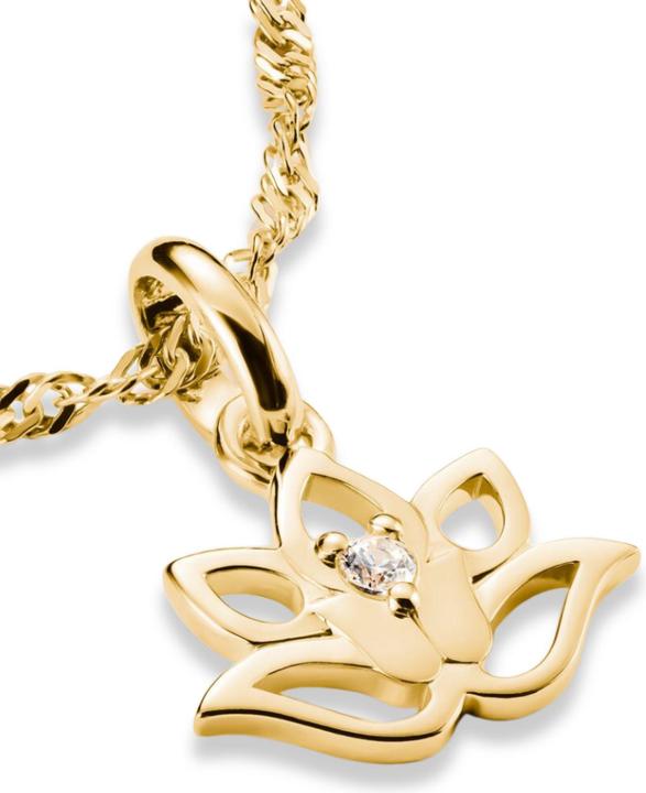 Immagine prodotto Thomas Sabo Charm-Anhänger Lotusblüte mit Stein Connect vergoldet (Argento 925)