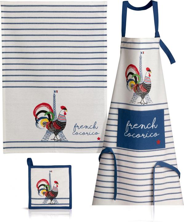 Winkler recyceltes geschirrtuch french cocorico (50 x 70 cm)