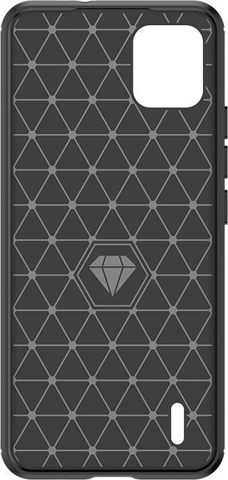 Produktbild Hurtel Carbon Case Silikonhülle für Nokia C110 - schwarz (Nokia C110)