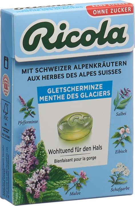 Produktbild Ricola Gletscherminze Bonbons ohne Zucker Box (1 Stk., 50 g)