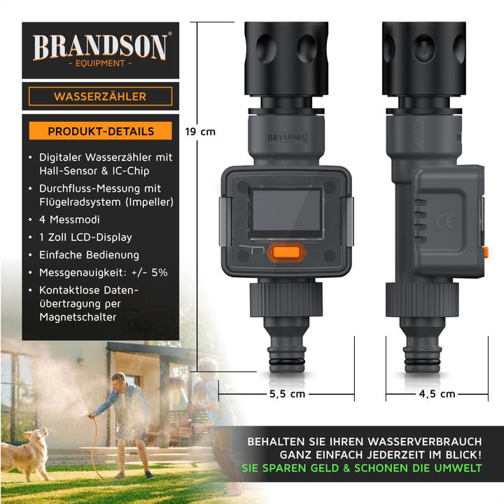 Actual product image Brandson Digital water meter (Water timer)