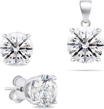 Immagine prodotto Brilio Original Silver Jewelry Set with Zircons SET232W (Earrings, Pendant)