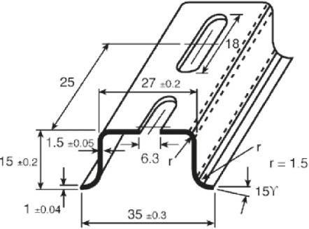 Image du produit Rs Pro Rail DIN TS 35 CFperforé 1M