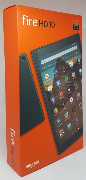 Image du produit Amazon Tablette Fire HD 10 (2019), 32 Go, octa-core, 2 Go de RAM, avec offres spéciales, Noir,... (10.10", 32 Go, Noir)