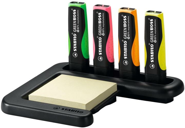 Produktbild STABILO GREEN BOSS Textmarker (Orange, Gelb, Grün, Pink, 5 mm, 4 x)