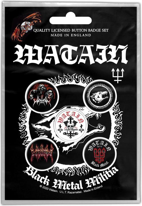 Watain Abzeichen Black Metal Militia 5erPack Kunststoff Metall
