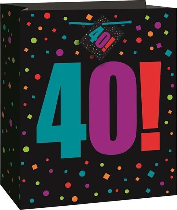 Actual product image Unique Party 40th Birthday Gift Bag (Cellophane wrap, 1 x)