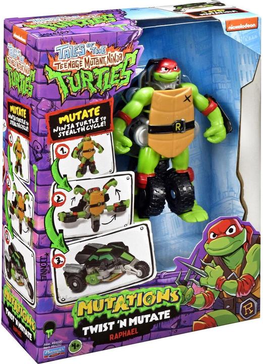 Produktbild Playmates Teenage Mutant Ninja 84292CO Tales Turtles Twist N Mutate Raphael. Transforms from Action Figure to