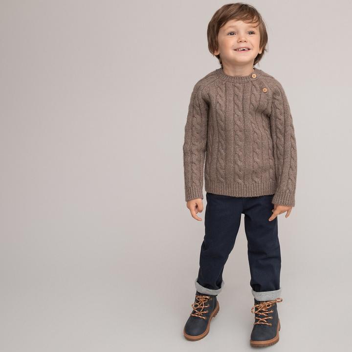 Produktbild La Redoute Collections Rundhalspullover mit Zopfmuster (80)