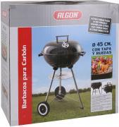 Produktbild Algon runder grill mit deckel 45cm schwarz (45 cm)