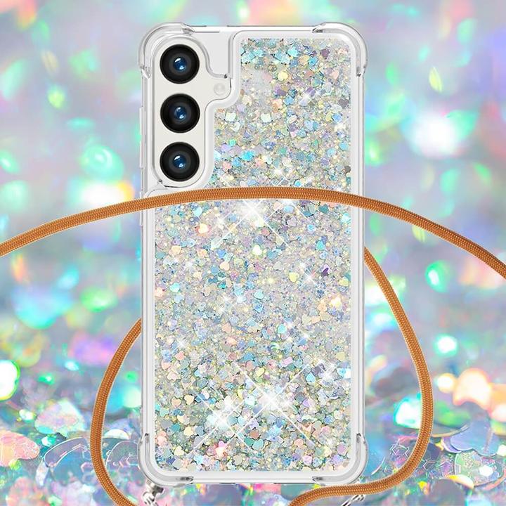 Actual product image Cover-Discount Glitter cover with silver lanyard (Samsung Galaxy S24+)