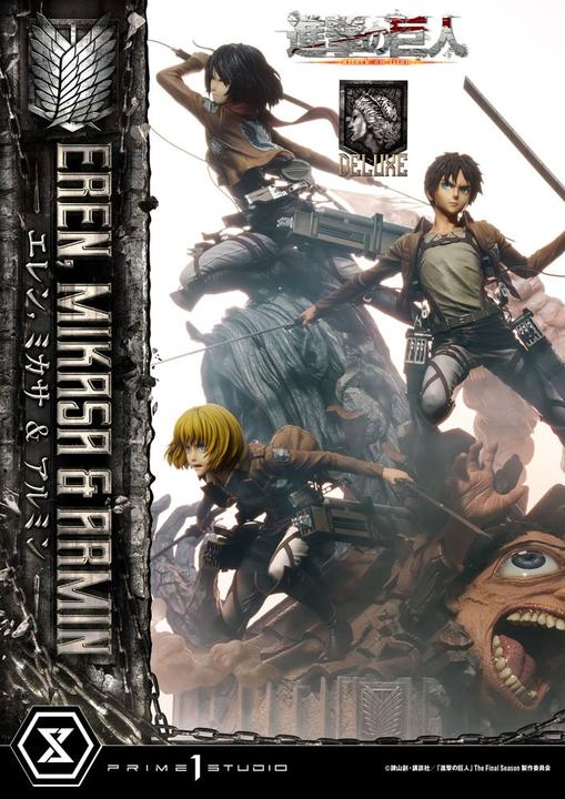 Produktbild Prime 1 Studio Attack on Titan Ultimate Premium Masterline Statue Eren, Mikasa, & Armin Deluxe Bonus Version 72 cm
