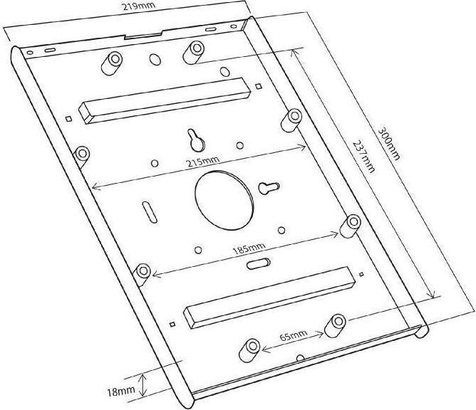 Produktbild Maclean Rack holder for advertising tablet of floor lock, MC-678 iPad 2/3/4/Air/Air2