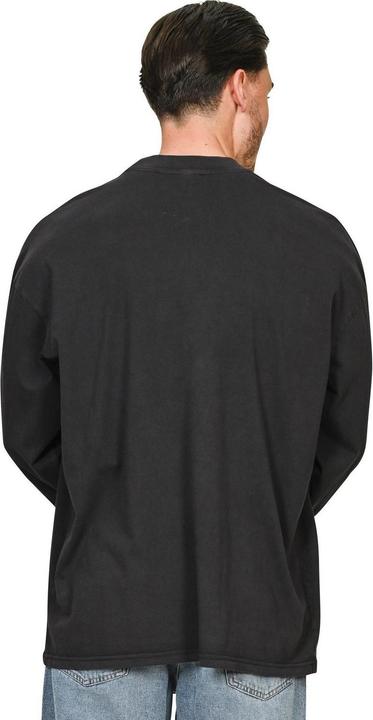 Actual product image Casual Classics Mens Acid Wash Combed Ringspun Cotton Extended Neckline Oversized Long-Sleeved T-Shirt (3XL)