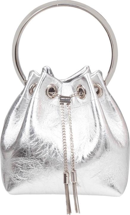 Jimmy Choo bon bon tzz in metallic leather color silver