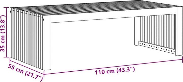 Actual product image VidaXL Coffee table (110 x 55 x 35 cm)