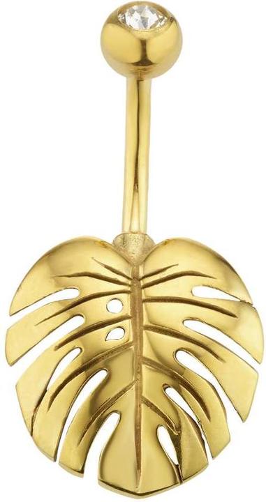 Immagine prodotto Bijouteria Piercing ventre (Acciaio chirurgico 316L, Rivestimento in PVD (colore oro), Vetro (di orologio))