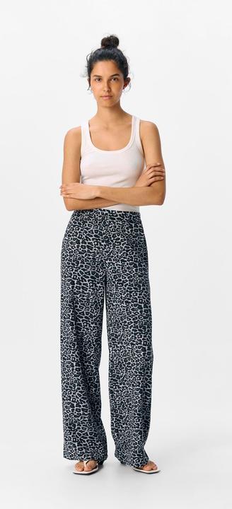 Image du produit Object Pantalon imprimé léopard à jambe large (44)