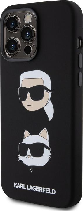 Actual product image Karl Lagerfeld KLHCP15XSDHKCNK iPhone 15 Pro Max 6.7" czarny/black Silicone Karl&Choupette Head (Apple iPhone 15 Pro Max)