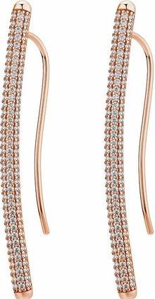 Image du produit Rosato Boucles d'oreilles longues en bronze avec zircons Bianca RZBI26