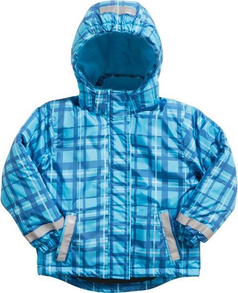 Playshoes Schnee-Jacke Karo marine hellblau