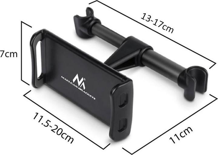 Image du produit Maclean Support de tablette de voiture Support d'appuie-tête universel pivotant à 360° MC-894