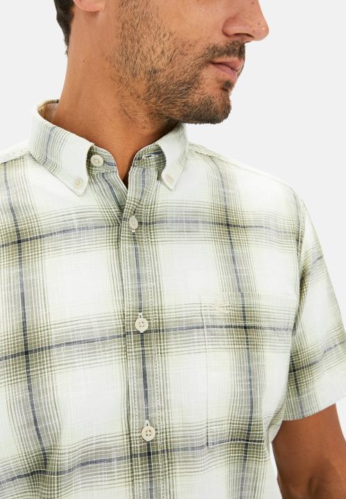 Immagine prodotto Camel Active Kariertes Kurzarmhemd aus reiner Baumwolle (XL)