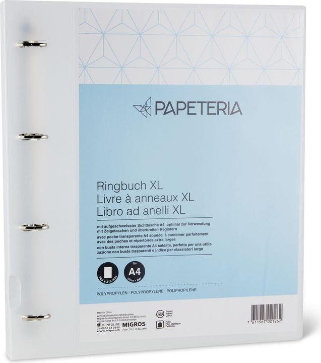 Produktbild Papeteria Ringbuch A4 breit mit Sichttasche (A4, 1 x)