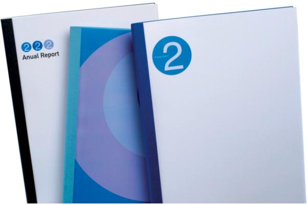Actual product image GBC LeatherGrain thermal binder A4 100 pcs - 3 mm, blue