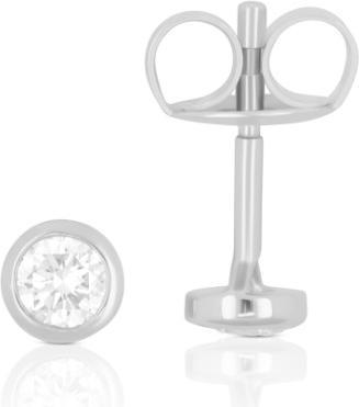 Actual product image Muau Stud earrings frame setting (White gold 750)