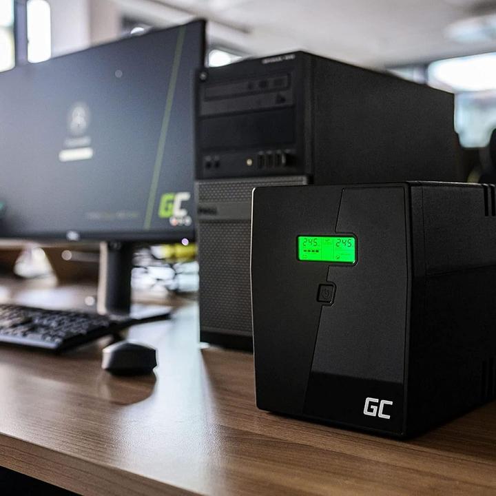 Actual product image GreenCell 600VA 360Wovervoltage protection 230V Black (0.60 VA, 360 W, Line-interactive UPS)