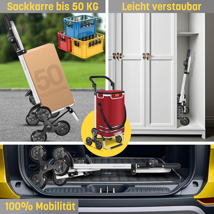 Image du produit Kesser Einkaufstrolley Treppensteiger mit Kühlfach (56L)
