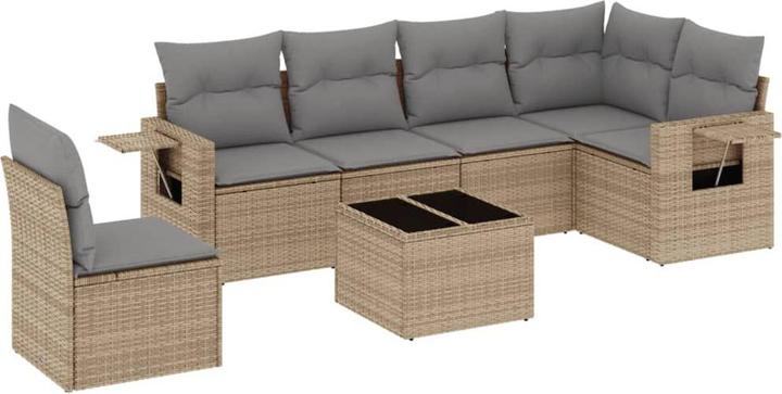 Immagine prodotto VidaXL Mobili da giardino Set di divani Set da giardino 7 pezzi Beige