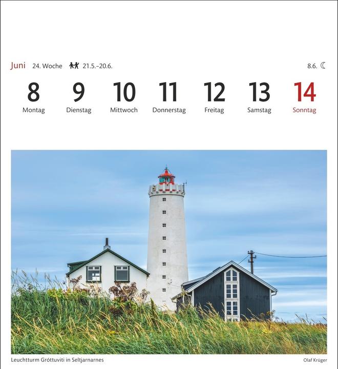 Produktbild Harenberg Island Sehnsuchtskalender 2026 - Wochenkalender mit 53 Postkarten (Deutsch)