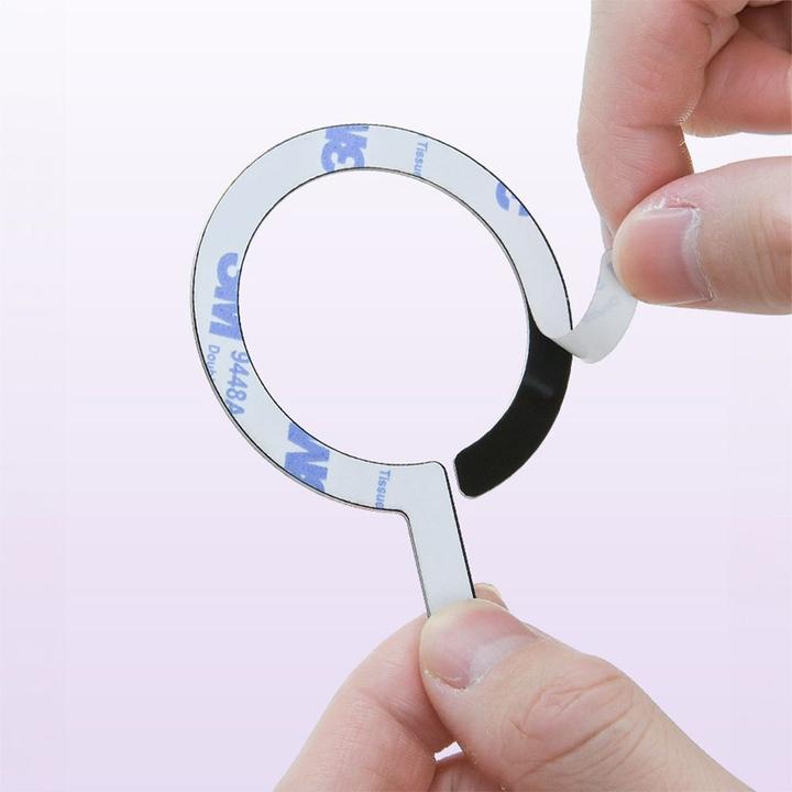 Actual product image Tech-Protect MagSafe MetalRing universal magnetic - black / silver (2 pcs)