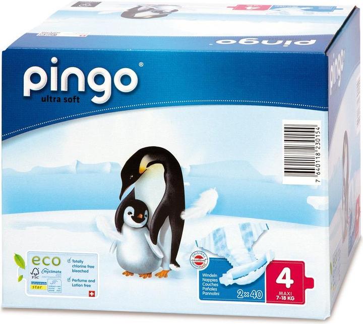 Pingo Couches écologiques (Taille 4, Pack, 80 pièce(s))