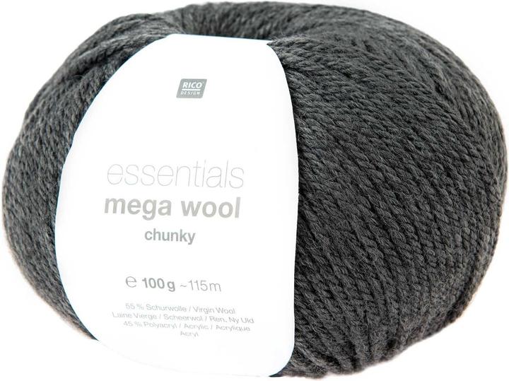 Produktbild Rico Design Wolle Essentials Mega Wool chunky 100 g, Anthrazit (125 m)