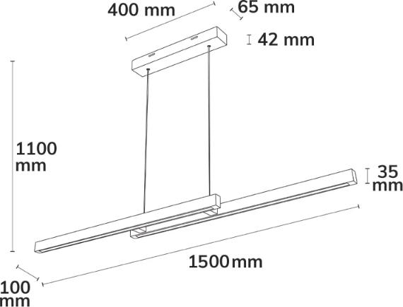 Valeurs nutritives et ingrédients Isoled Suspension LED HOLZDRIFT chêne 150 (2860 lm)